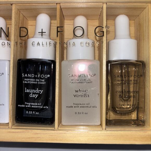 Sand + Fog Fragrance Oils 5 pk Cashmere Beach Linen White Cotton Laundry Day Etc - Picture 3 of 4